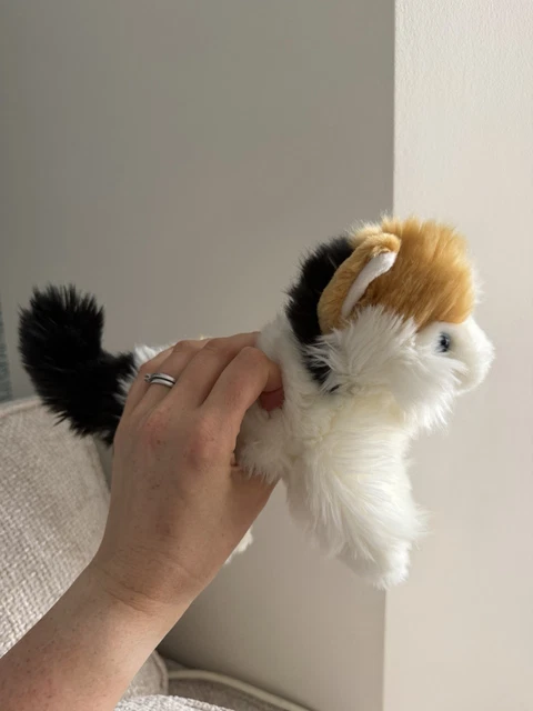 TESCO TRI COLOUR Cat Kitten Cuddle Me Friends Long Fur Soft Toy Plush ...
