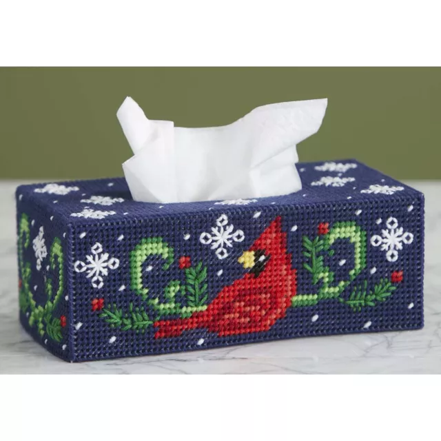 Herrschners Christmas Sweets Tissue Box Plastic Canvas Kit