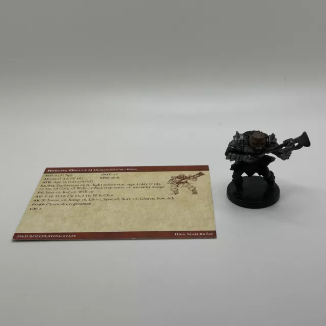 Dungeons and Dragons Miniatures HOWLING ORC 52 War Drums With Card D&D 2