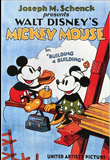 Mickey Mouse Building A Building 1933 16Mm B/W Sound 400Ft Cine Film