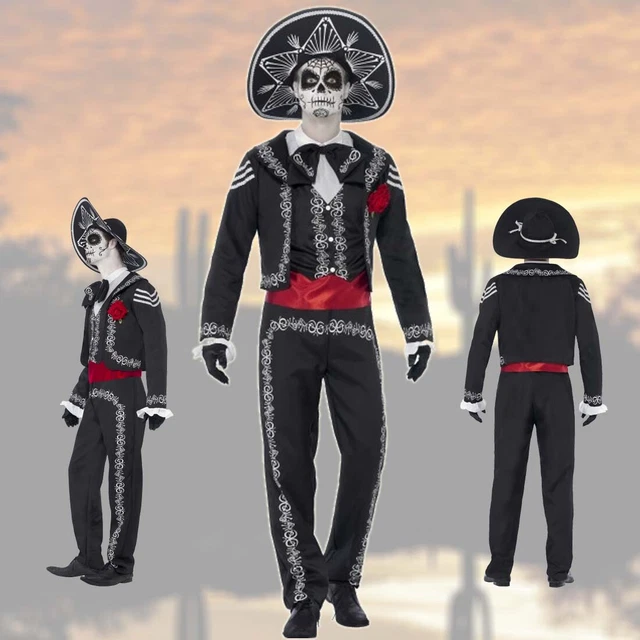 Dia De Los Muertos Costume Giorno Il Morti Costume Messicano Halloween Scheletro