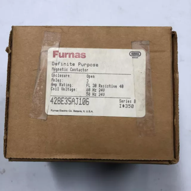 NOS Furnas 42BE35AJ106 30 Amp 3 Pole Definite Purpose Controller Breaker