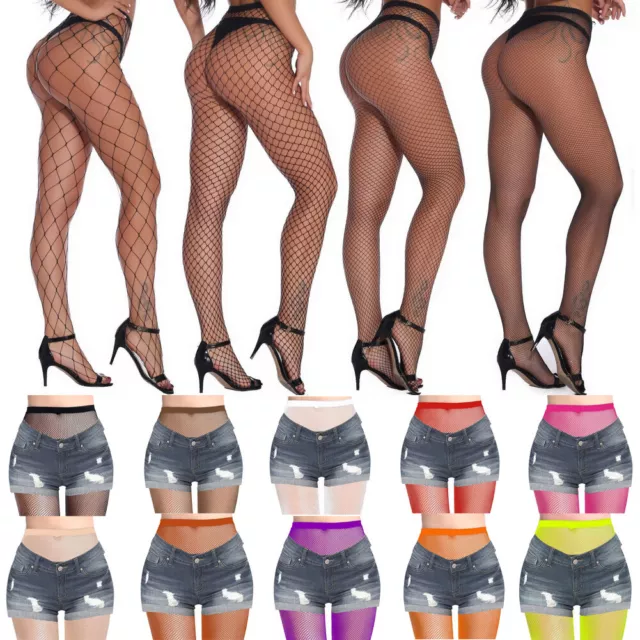 Damen Netzstrumpfhose Pantyhose Strumpfhose Stocking Verschiedene Maschengrößen