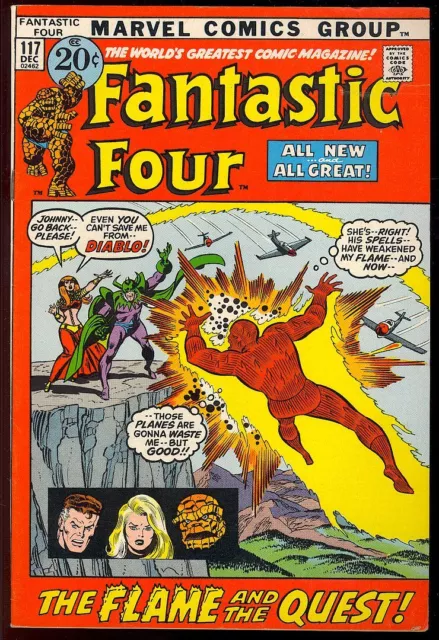 Fantastic Four #117 High Grade Bronze Age Superhero Marvel Comic 1971 VF-