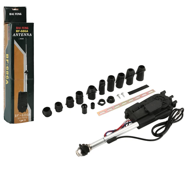 Antenna Elettrica Cromata AM FM 12V Automatica Per Mercedes Mb W123 W124 418910 - Foto 4