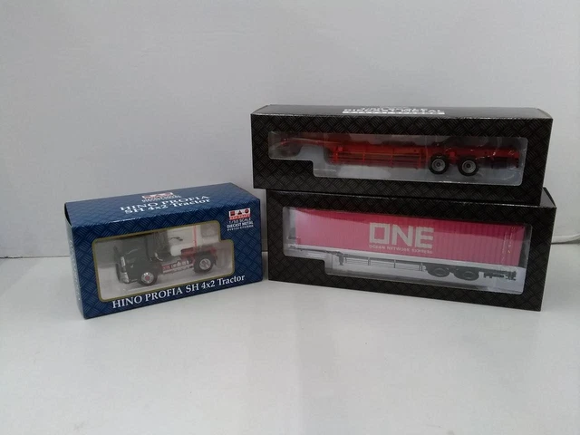 1 50 scale car Model No. Hino Profia Trailer Container Set 4 Wheel Black Kenc