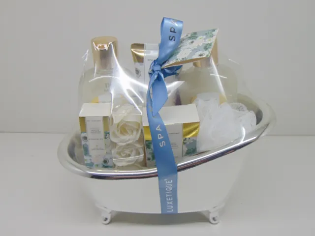 Spa Luxetique Gift Baskets for Women White Jasmine 8pcs Bath Set