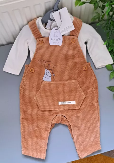 Baby Boy 0-3 Months BNWT TU Peter Rabbit Dungaree Set