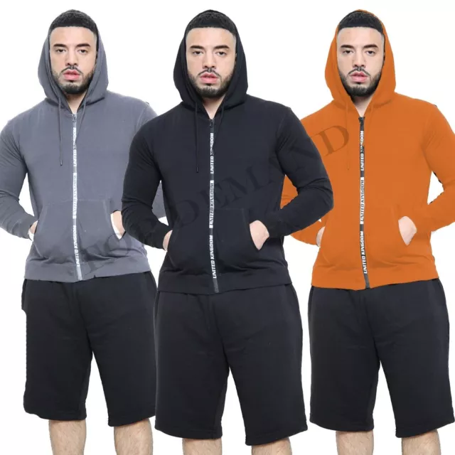 Plain Mens British Fleece Zip UP Hoody Jacket Soft Sweatshirt Hooded Hoodie Top