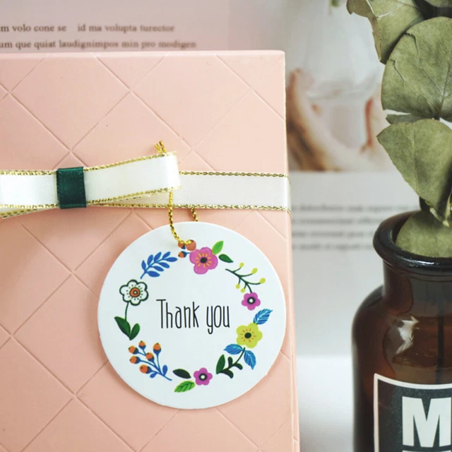 50 pz cartellina regalo decorazione floreale grazie cartellina per matrimonio negozio di panetteria regalo