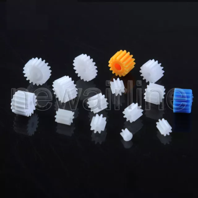 5x 6/8/9/10/12/14/15/18T Teeth 0.4/0.5 Mold 1-3mm Hole Motor Plastic Gear Wheel 2