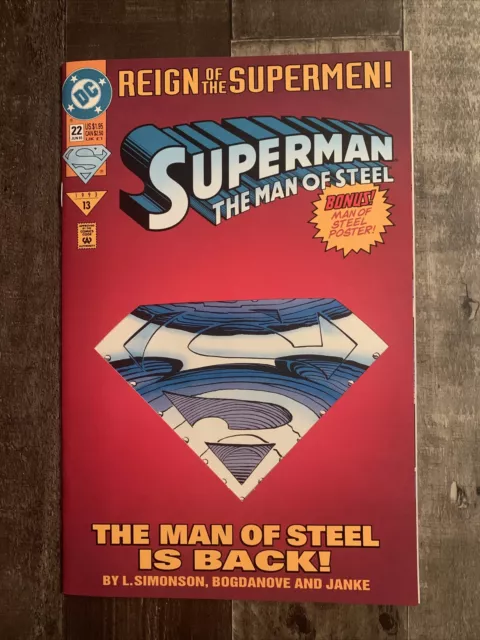 Superman: The Man of Steel #22 [Die-Cut Cover Edition] (Jun 1993, DC)
