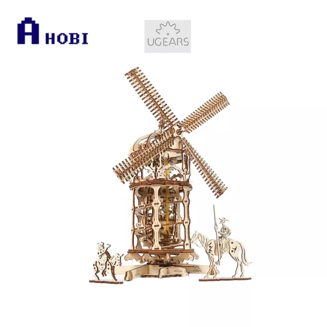 Ukraine Made UGears Tower Windmill Wooden Mechanical 3D Puzzle Model Kit