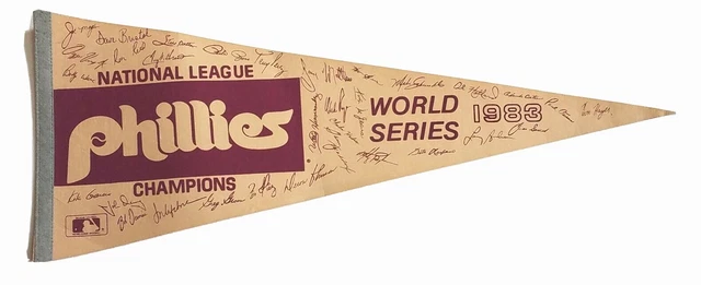 Vintage 1983 Philadelphia Phillies Nazionale League Champions Pennant MLB 73.7cm