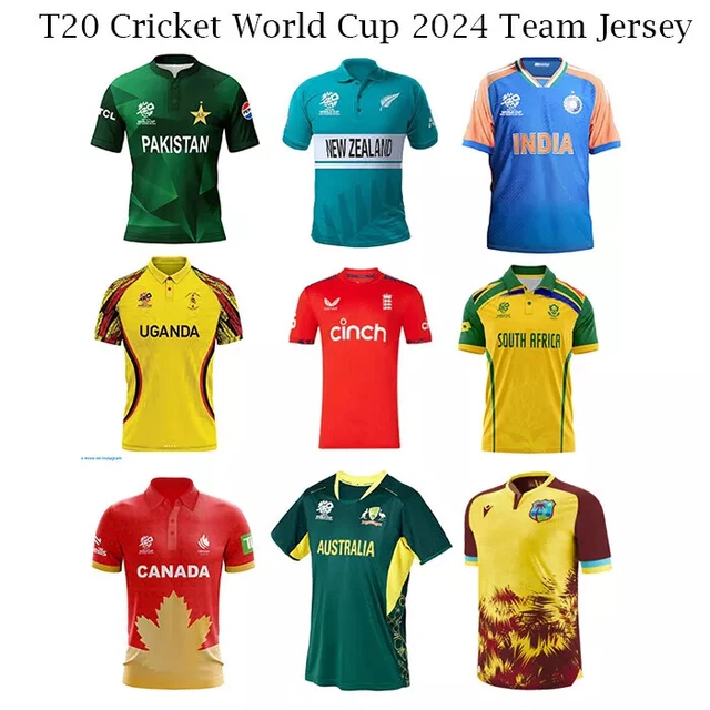 ICC T20 WORLD Cup shirts of all Teams 2024 USA Men's T20 World Cup