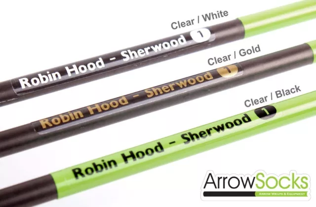 36 x ArrowSocks Archery Arrow Shaft Stickers / Decals / Labels - (Not Wraps)
