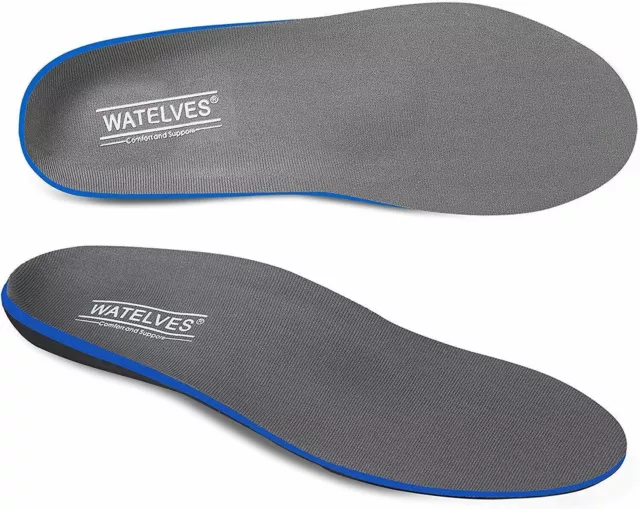 Orthotic Shoe Insoles for Plantar Fasciitis Flat Feet, Arch Support Grey Size 11