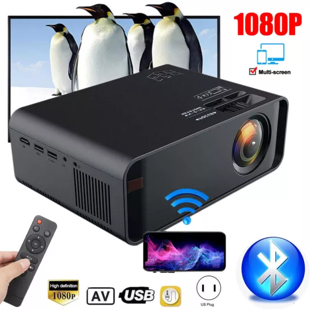 23000LM Mini Proyector 4K 1080P HD LED Videoproyector Cine en casa WiF Beamer DE