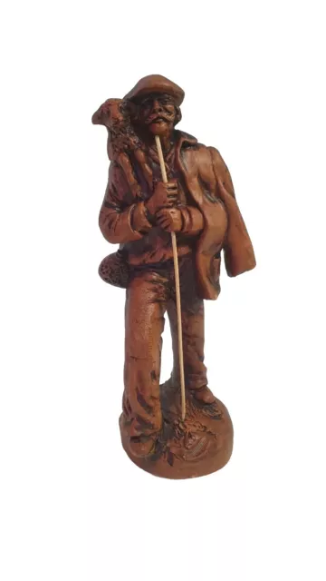Figurine Sculpture   / Santon En Terre Cuite Signée Francis Lascour