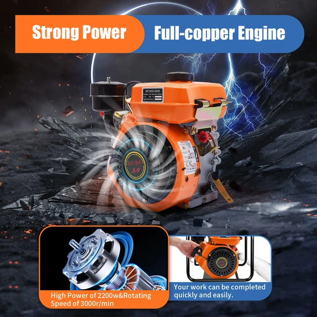 Hand Recoiler DIESEL ENGINE HAND Recoil Single Cylinder For Small Agricultural ...