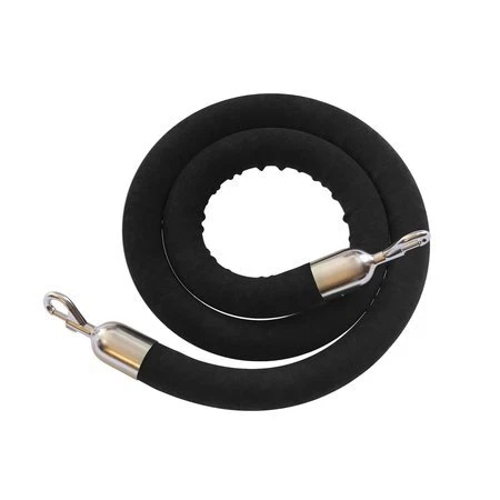 MONTOUR LINE VL310Rope-60-BK-SE-PS Velvet Rope Black With Pol. Stainless Steel
