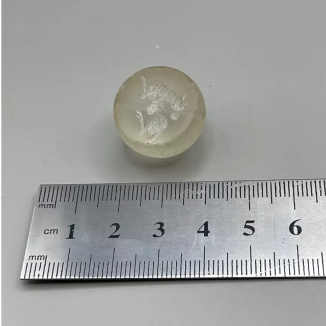 Wonderful Roman old unique Crystal stone seal Intaglio Stamp bead 2