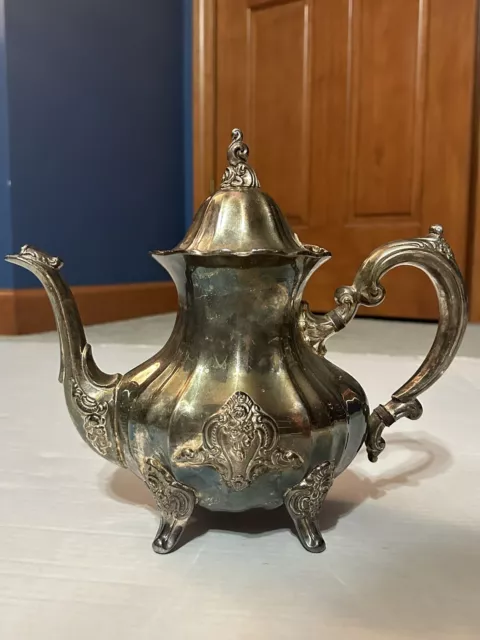 Vintage TOWLE SILVER PLATE TEAPOT- Swan spout, hinged lid
