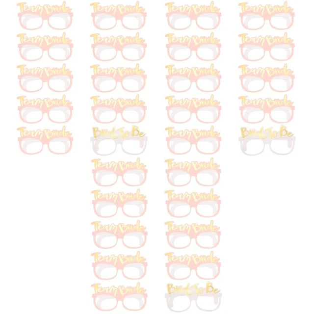 30 un. vasos de dama de honor papel fiesta gafas compromiso fiesta