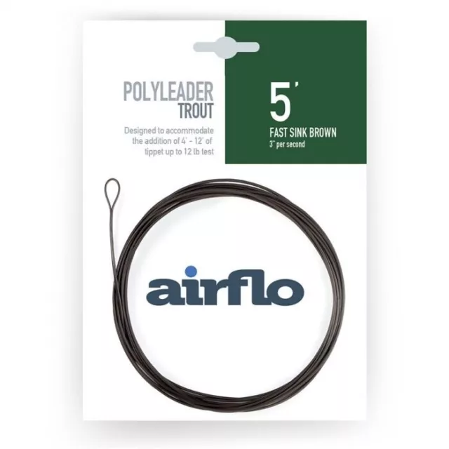 Airflo Polyleaders Trout 5' Fly Fishing Full Range Available