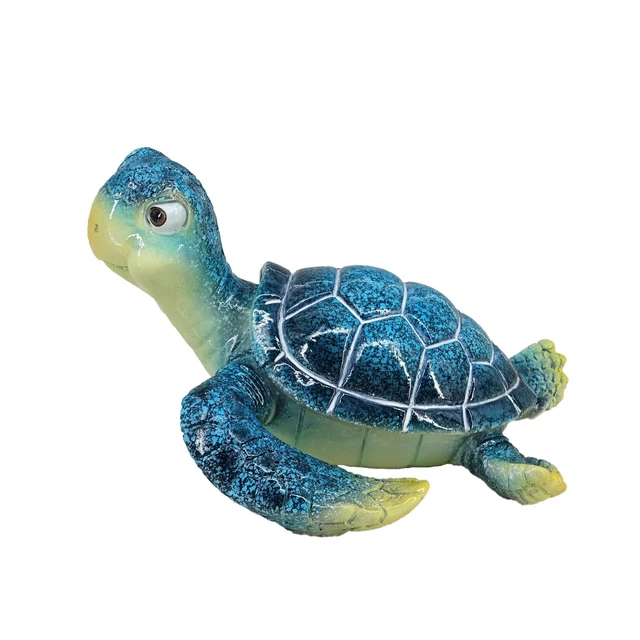 SEAKINGDOM YHH Decorative Resin Sea Turtle Statue. Lovely Baby Seaturtle Figu...