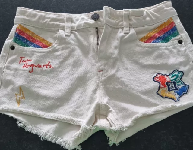 Marks And Spencer Harry Potter Denim Shorts- Age 9-10 Years