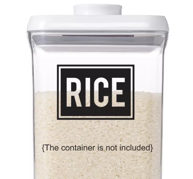 Kitchen Bathroom Laundry Canister Pantry Organization Jar Vinyl Decal Labels
