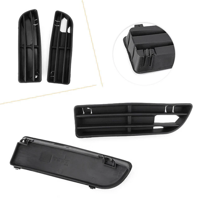 Pair Front Fog Light Cover Lower Grille Grill For 1999-05 VW Jetta/Bora MK4