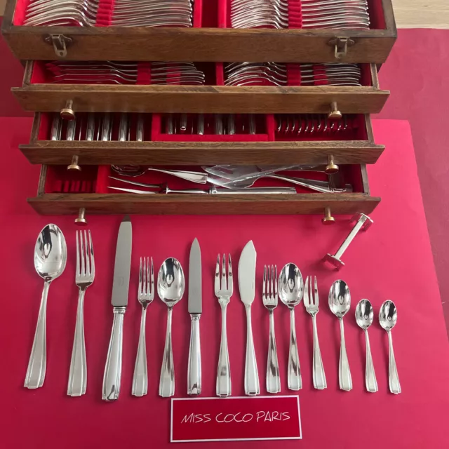 193 Piece Maid Boulenger Model Betty Silver Metal Very Nice Condition