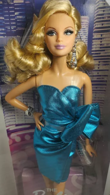 NRFB BARBIE ~(N612) The Look City Shine Blue Dress Blonde Mackie Model ...