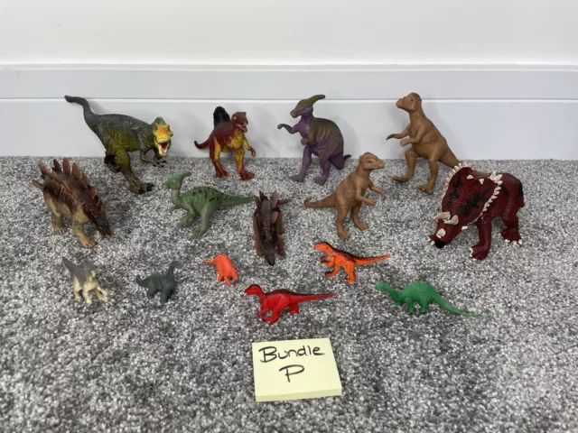 x15 Dinosaurs - Dinosaur Toys, Figures, Bundle Joblot Dino Toy Plastic