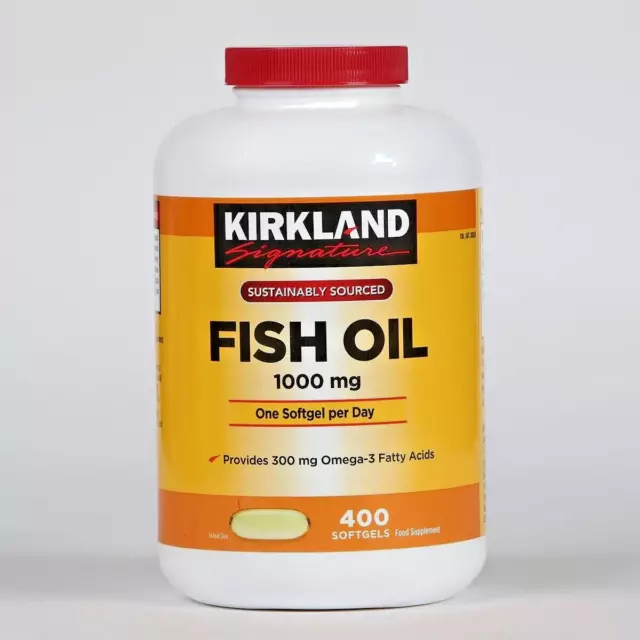 Kirkland Signature Vitaminöl Fisch 300mg 1000mg | Nahrungsergänzungsmittel 400 Softgels