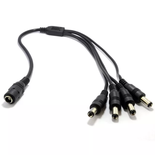 4 Way Splitter DC Power Supply Extension Cable 12V for CCTV Camera/DVR/PSU Lead