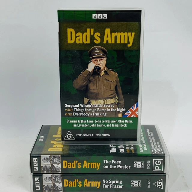 BBC Dad's Army 3 x Classic Comedy War Vintage VHS Video Bundle - 9 Episodes