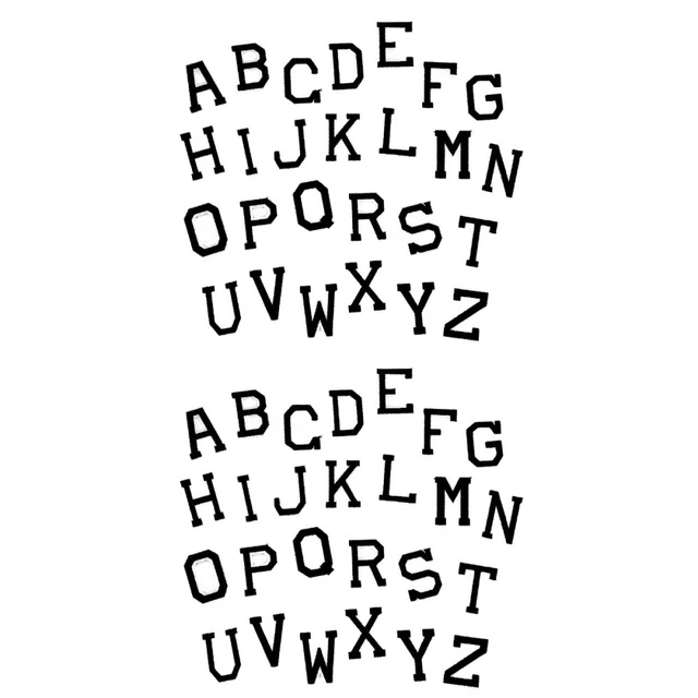 4 Sätze Kreative englische Buchstaben Patch Aufkleber 26 Alphabet Stickerei