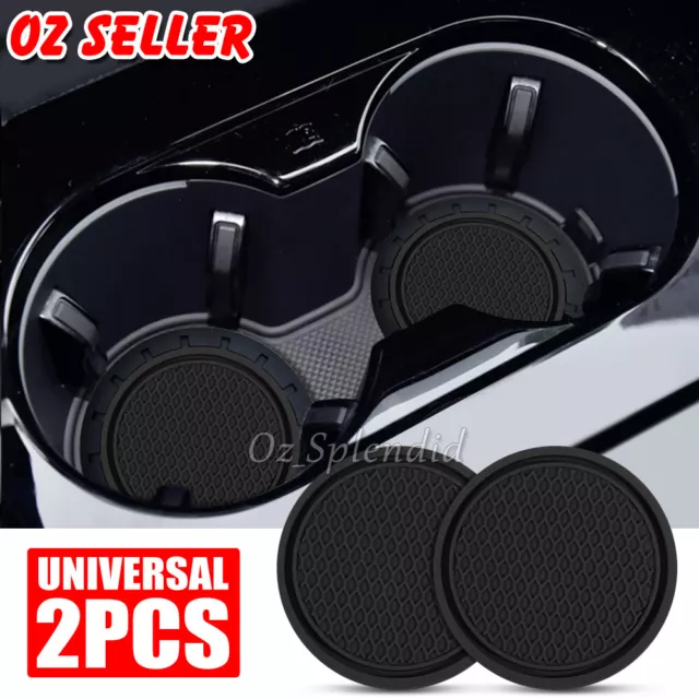 2x Universal Car Auto Cup Holder Anti-Slip Insert Coaster Black Car Accessories
