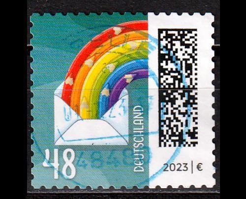 Bund BRD Welt der Briefe  48 ct SK Regenbogenbrief - Mi. 3743 gestempelt