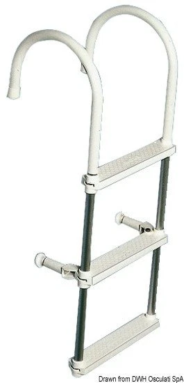 Escabeau Alliage Léger pour Dinghies 4 Marches Marque Osculati 49.539.04