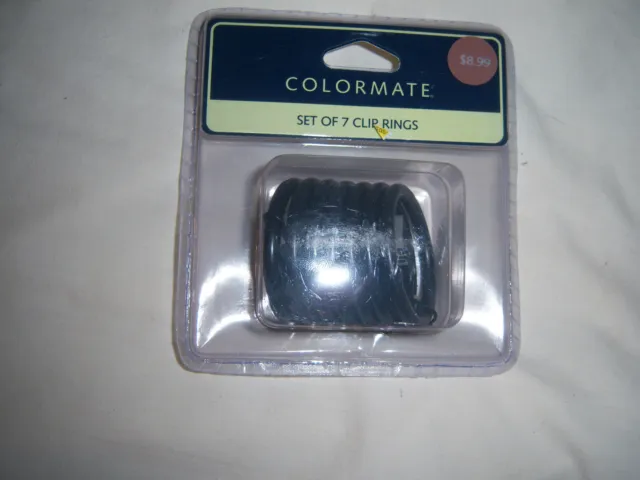 Colormate Set Of 7 Metal Clip Rings For Drapery - Black - 7 Available