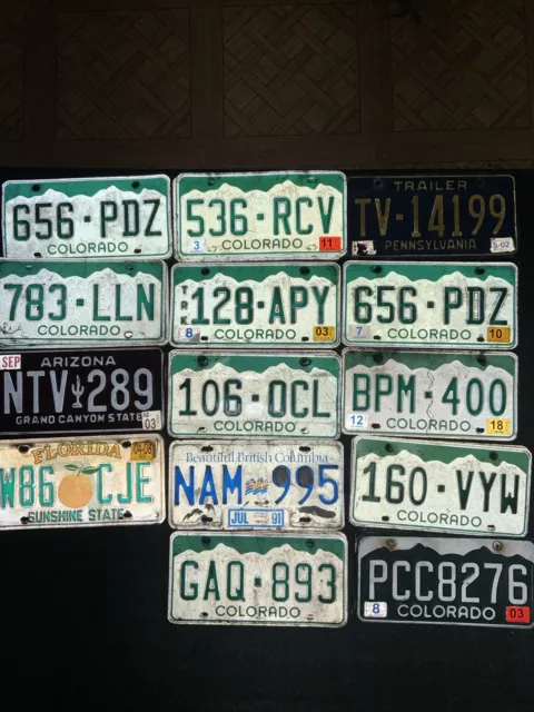 License Plates from different states Mixed lot of license plates bulk sale!!!