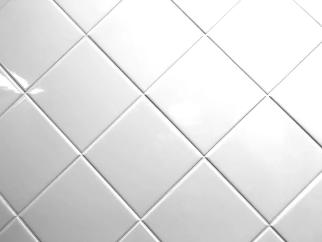 White 4x4 Shiny Glossy Finish Ceramic Tile Backsplash Wall Kitchen (ONE PIECE)