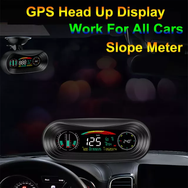 Car HUD GPS Fashion Angle Speedometer Head Up Display High-precision Module #50
