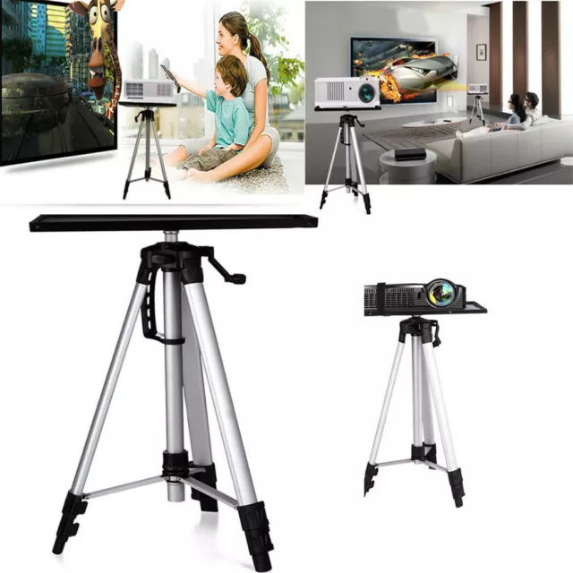 52-140cm Height Projector Tripod Stand Aluminium Adjustable For Laptop With Tray 2