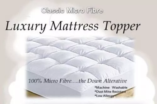 Luxury Classic Microfibre Mattress Topper 600 gsm Fully fitted with 40cm Skirt