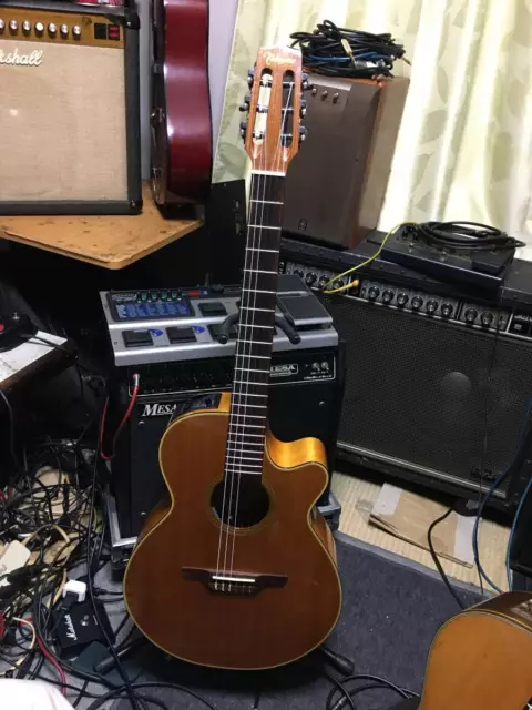 Guitarra Acústica Eléctrica Takamine TDP-110N Clásica Natural Hecha en Japón